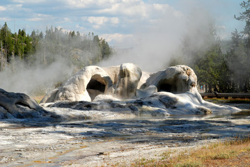 Heiße Quelle im Yellowstone National Park, Wyoming, USA