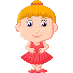 Illustration Featuring a Little Ballerina