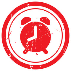 Red Alarm Clock rubber stamp