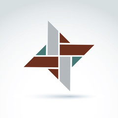 Vector abstract icon, abstract symbol, design element.