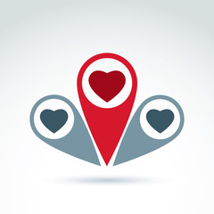 Fototapeta premium Heart icon, vector conceptual stylish symbol for your design.