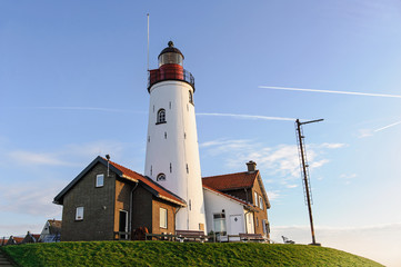 Lighthouse in Urk in the evening light, The Netherlands