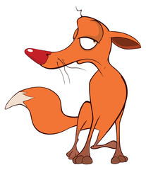 Young fox cartoon