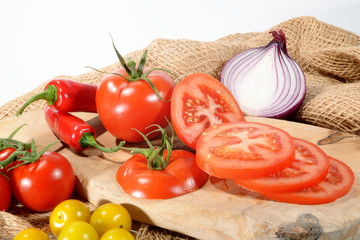 Mix Vegetables, tomato, spring onion, Chilli Pepper, Pepper, cucamber