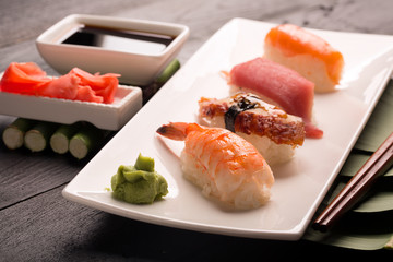 Traditional japanese sushi