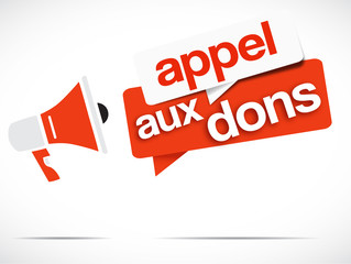 mégaphone : appel aux dons - obrazy, fototapety, plakaty