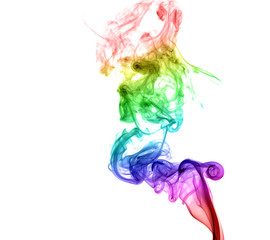 Abstract multicolored smoke