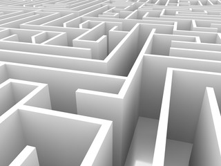 endless maze 3d illustration