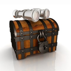 binoculars and chest