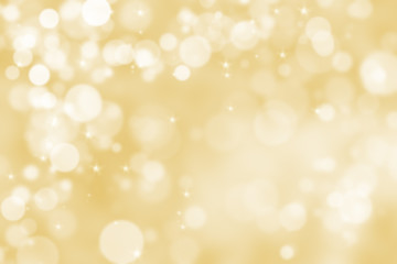 Abstract illustration bokeh light on golden background