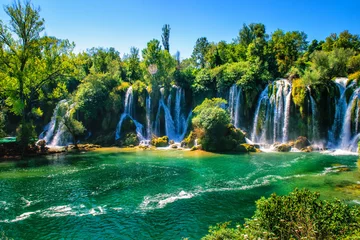 Poster de jardin Nature Kravice waterfall on Trebizat River in Bosnia and Herzegovina