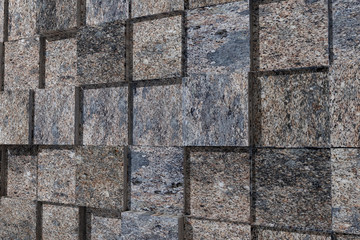 textured stone cubes