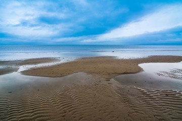 Obraz premium Dämmerung am Strand in Ahlbeck, Insel Usedom