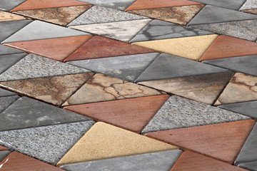 Close-up of rhombus pavement
