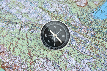 Map and compass.