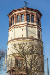 Fototapeta na wymiar Alter Schlossturm Düsseldorf Der Turm am Burgplatz