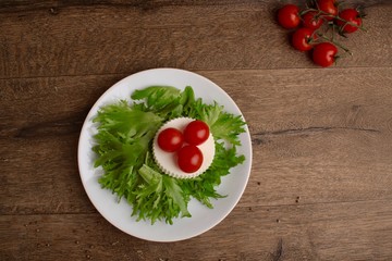 Italian salad with tomatoes and mozzarella (caprese)