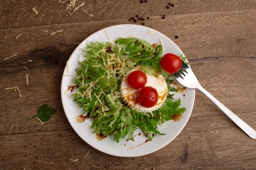 Italian salad with tomatoes and mozzarella (caprese)