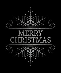 Decorative Merry Christmas inscription.