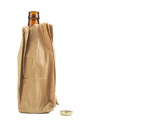 Beer Bottle Copy Space Provided