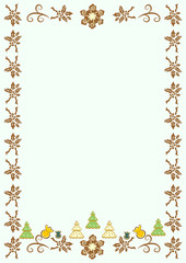 The frame for congratulations on Christmas background