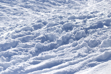 background with traces of snow on the ski