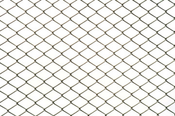 Steel mesh/Steel mesh on white background. (clipping path)