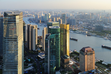 Aerial view of Shanghai