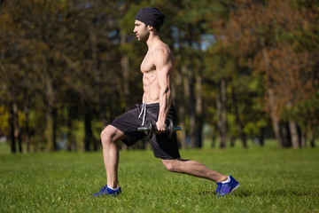 forward lunge side view