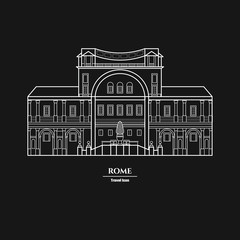 Rome Landmark Outline  1