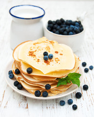 Pancakes with fresh berries