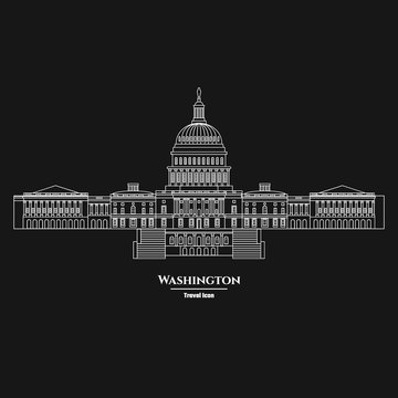 Washington United States Capitol Icon  1
