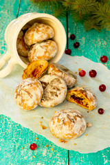 Gingerbreads Honey berry cranberry stuffing, Christmas Backgroun