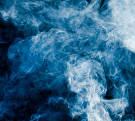 blue smoke on a black background