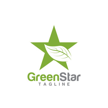 vector leaf star logo icon