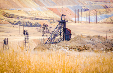 Open pit copper mine Butte, Montana, United States