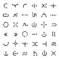 Ink arrows set
