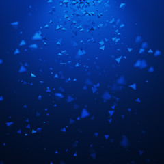 Abstract 3D Rendering of Flying Particles.