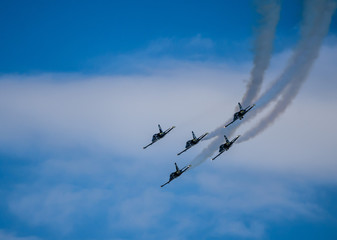Air show acrobatic formation CIAF Czech republic