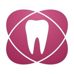 Pink sign tooth