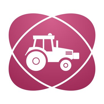Pink sign tractor
