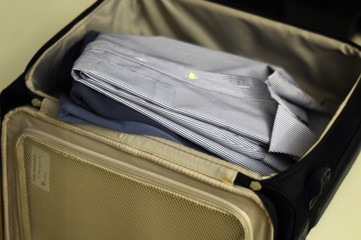 Packing the suitcase for a business trip