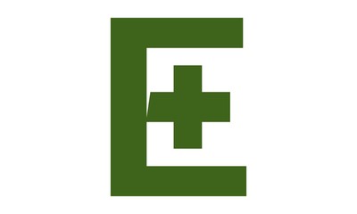 Fototapeta premium Letter E Cross Health