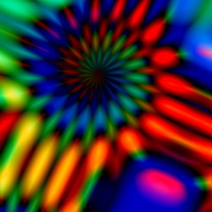 Colorful blurry spiral. Fun and odd spirals. Artsy pattern.