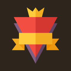 Modern flat design badge icon