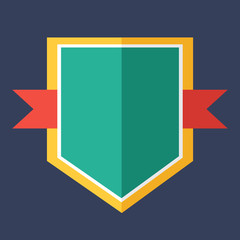 Modern flat design badge icon
