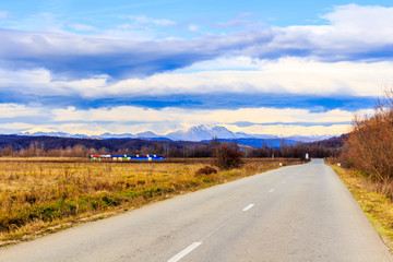 Landscapes of carpathian mountains, Romania