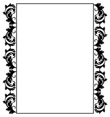 Ornamental black and white frame