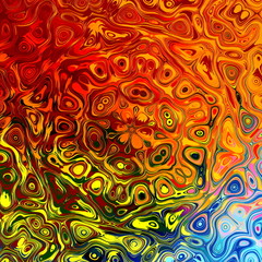 Colorful psychedelic art abstraction. Magic shiny image. Grunge.
