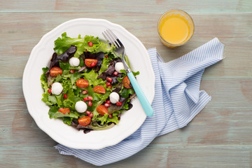 Green salad on plate